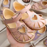 Angulus Clay/Clay Glitter Hjertesandal Med Glitter Hjerte