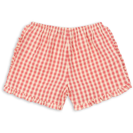 Konges Sløjd Flamingo Plume Check Kim Frill Shorts Gots