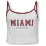 kids ONLY Bright White Ruby Wine Miami Vikka Rib Print Topp