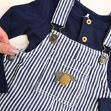 Konges Sløjd Naval Stripe Fender Overalls Gots