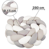 babybay® Ivory/Beige/Cream Nest Snake Jersey Flettet 280 Cm