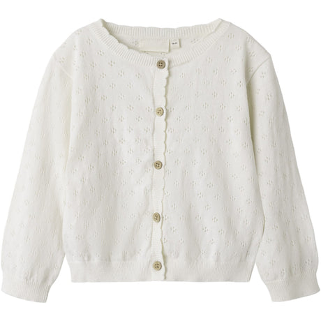 Lil'Atelier Coconut Milk Gliva Ivo Strikk Cardigan