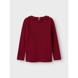 Lil'Atelier Red Dahlia Rachel Nim Slim Bluse