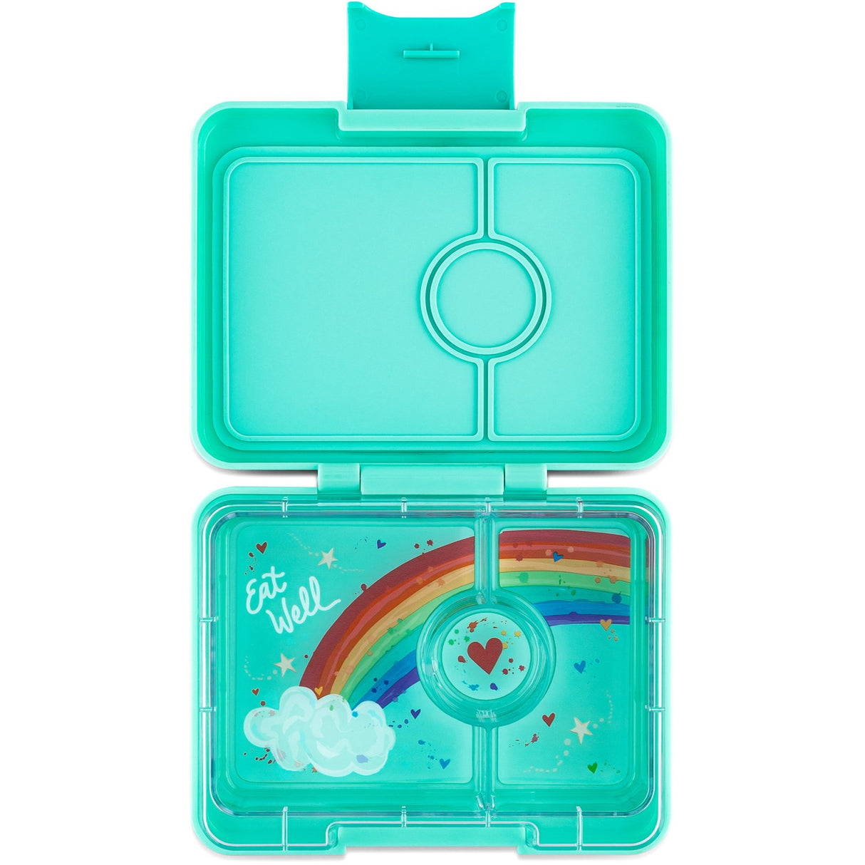Yumbox Miami Aqua / Rainbow Tray Snack Size Small Bento Lunch Box