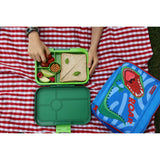 Yumbox Palm Green / Solid Lime Tray Leakproof Tapas XL 4 Bento Lunch Box