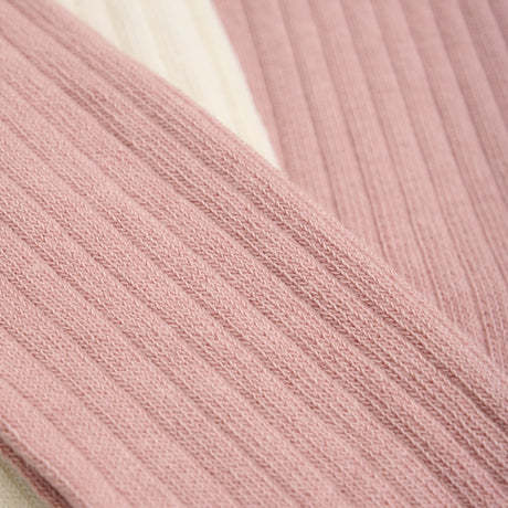 Minymo Ash Rose Strømpebukser Solid Rib 2-Pakning