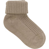 Minymo Light Taupe Baby Strømpe Rib 3-Pakning