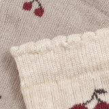 Minymo Light Taupe Strømper Med Lettuce Hem 2-Pakning