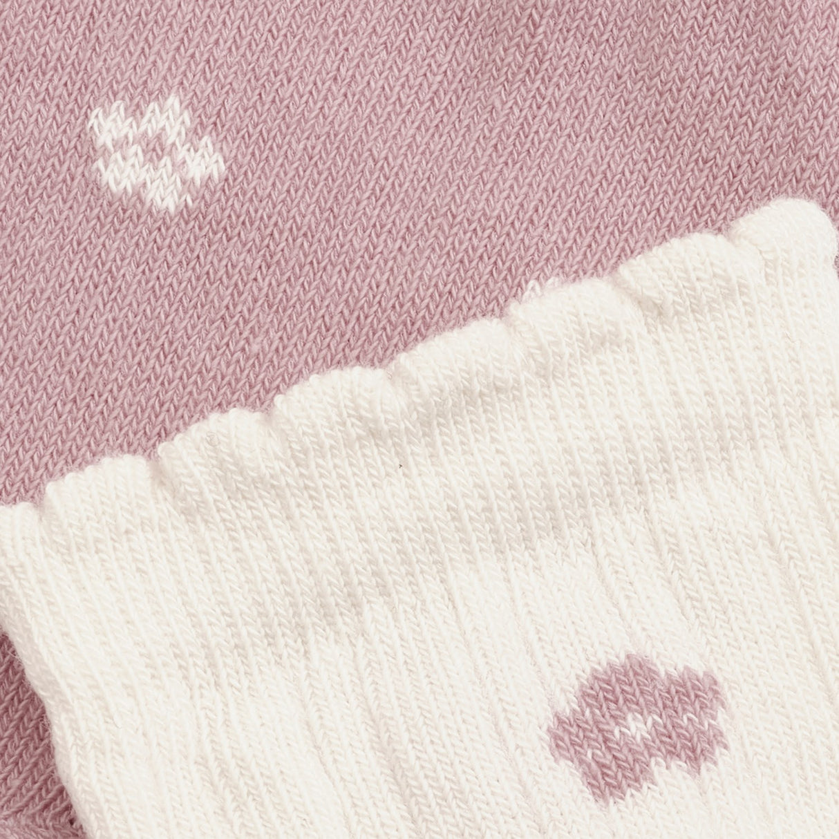 Minymo Ash Rose Strømper Med Lettuce Hem 2-Pakning