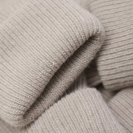 Minymo Light Taupe Baby Rib Strømpe Med Fold 2-Pakning