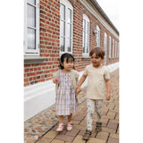 Petit Piao Off White Heart Kjole S/L Woven