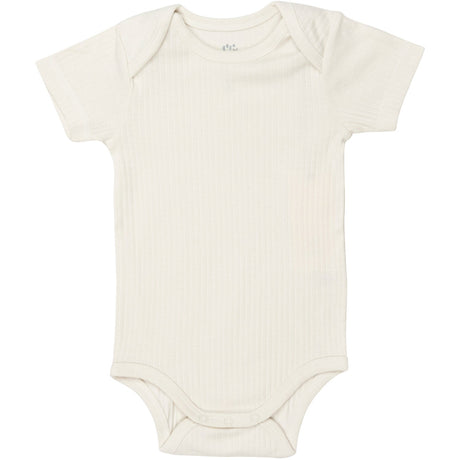 COPENHAGEN COLORS Cream Rib Jersey Kort Sleeve Body