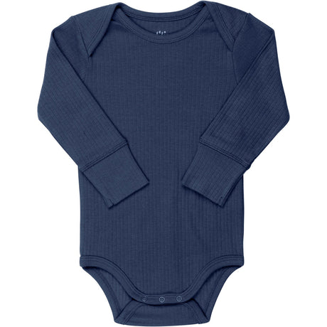 COPENHAGEN COLORS Navy Rib Jersey Long Sleeve Body