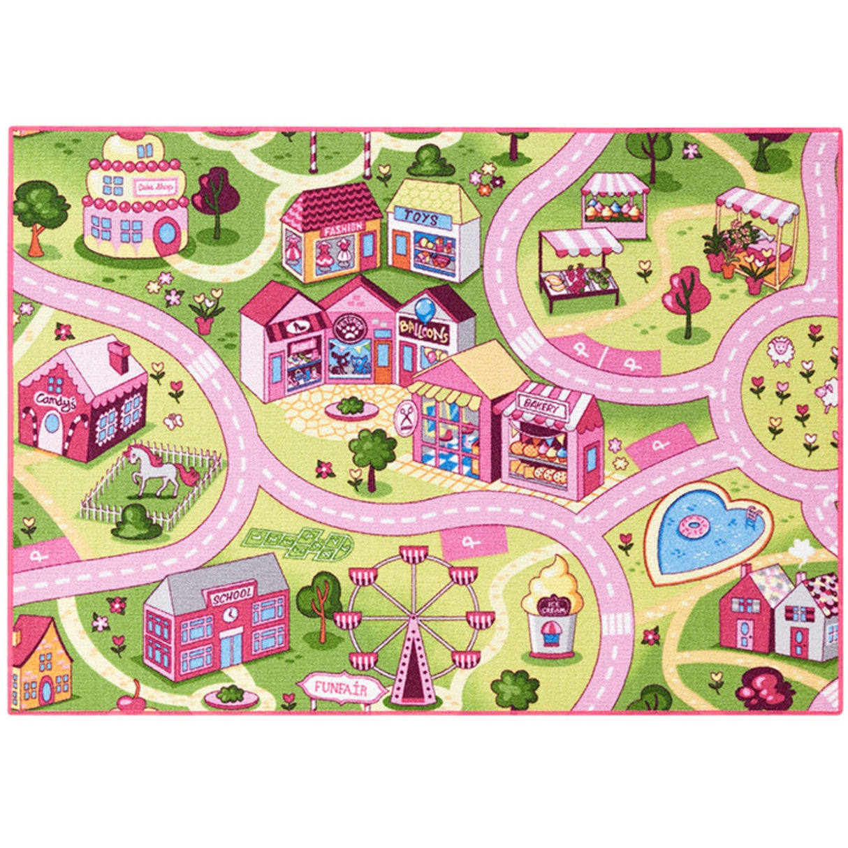 Rebel Roads Fairground Life Teppe - 95 X 133 Cm