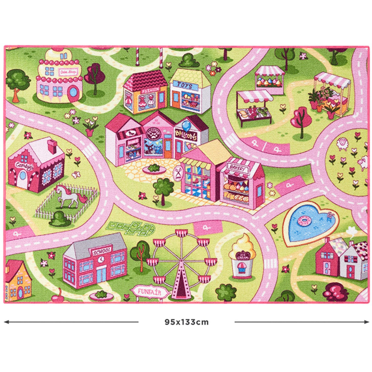 Rebel Roads Fairground Life Teppe - 95 X 133 Cm