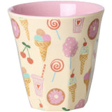 Rice Fun Fair Print Pink Melamine Kopper Small 6 Pakke