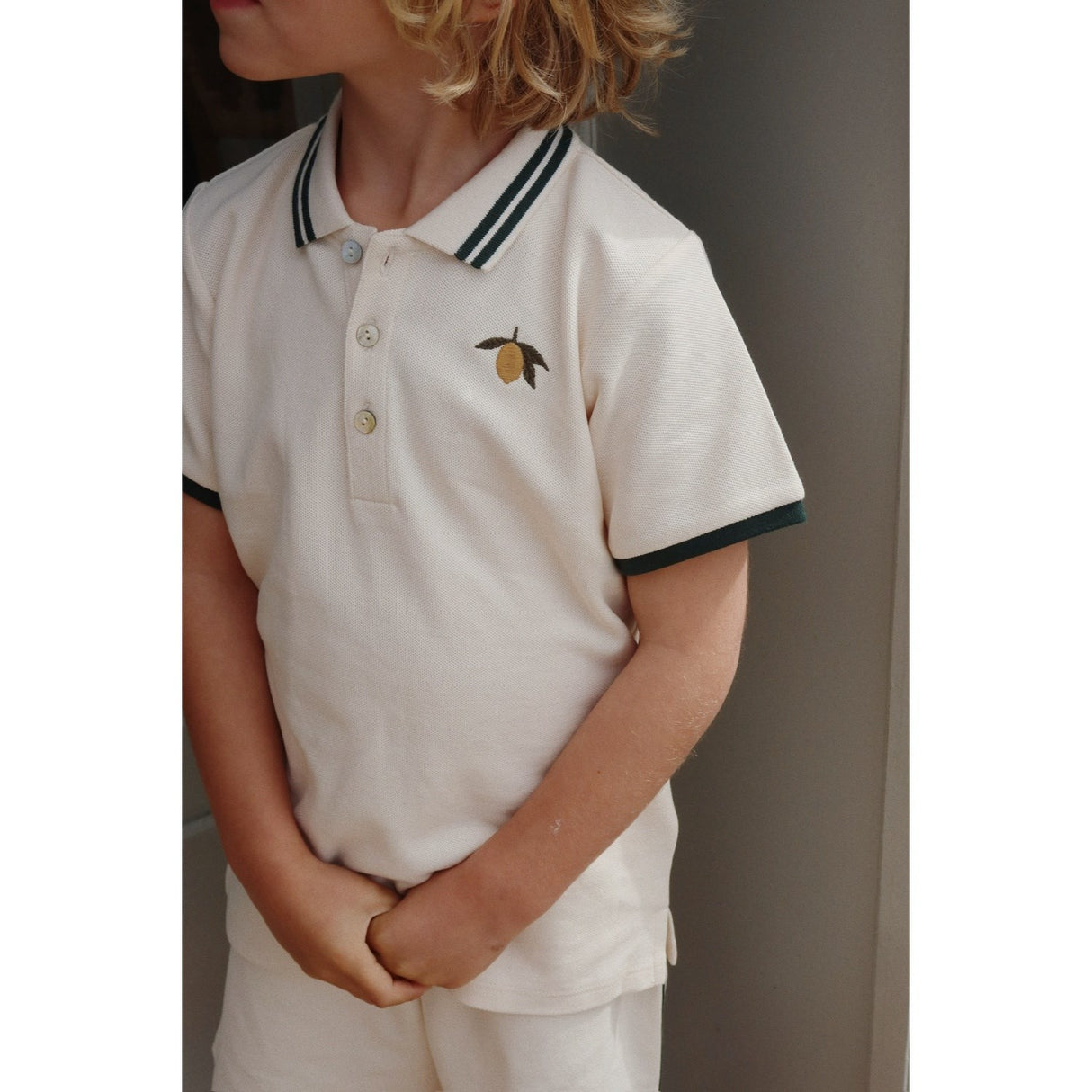 Konges Sløjd Antique White Florian Polo T-Skjorte Gots