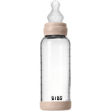 Bibs Blush Glass Baby Flaske Round Silicone Medium Flow