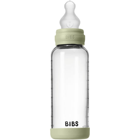 Bibs Sage Glass Baby Flaske Round Silicone Medium Flow