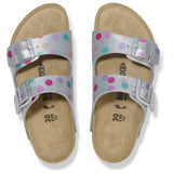 Birkenstock Arizona Kids BF Elec. Metal. Silver Dots