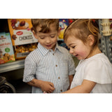 THE NEW Siblings X Luksusbaby Blue Fog Striped Ojo Skjorte