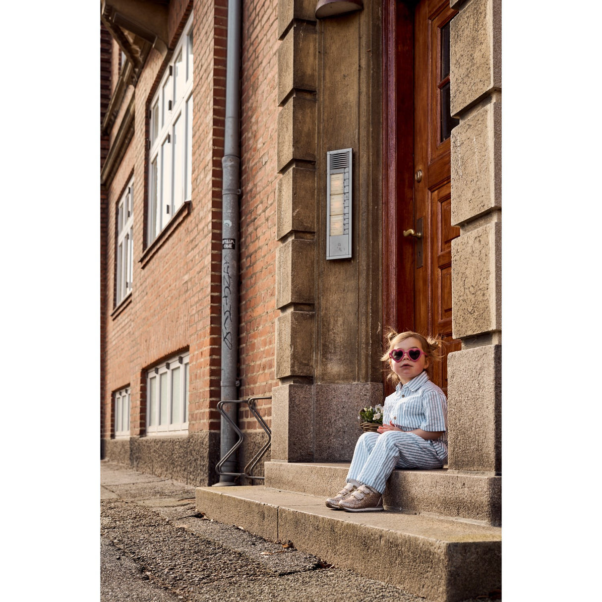 THE NEW Siblings X Luksusbaby Blue Fog Striped Ojo Bukser