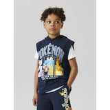 Name It Navy Blazer Mos Pokemon Regular Sweat Vest