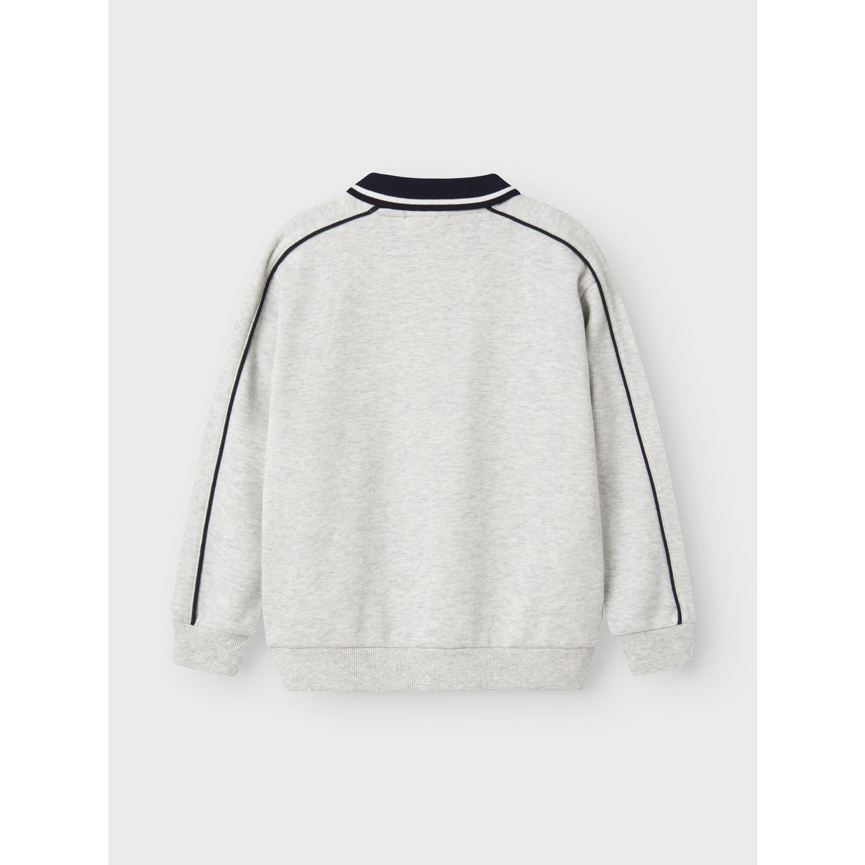 Name It Light Grey Melange Nkmkris Ls Nreg Polo