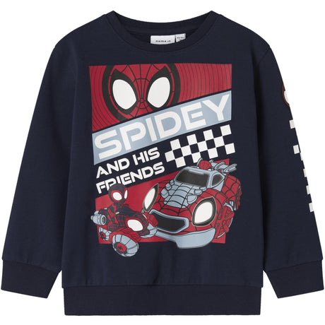 Name It Navy Blazer Nmmjo Spider Nreg Sweat Unb Mar