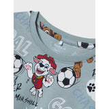 Name It Dusty Blue Nmmjubi Paw Nreg Ss Topp Cplg