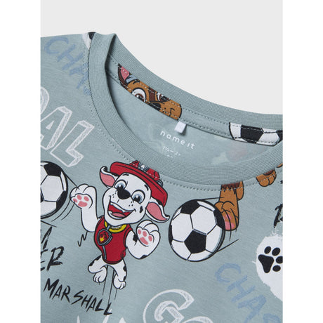 Name It Dusty Blue Nmmjubi Paw Nreg Ss Topp Cplg