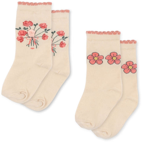 Konges Sløjd Rose Mix 2 Pack Rose Strømper