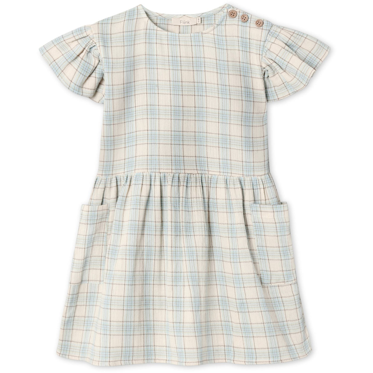 Fliink Sandshell Check Cha Cha Kjole