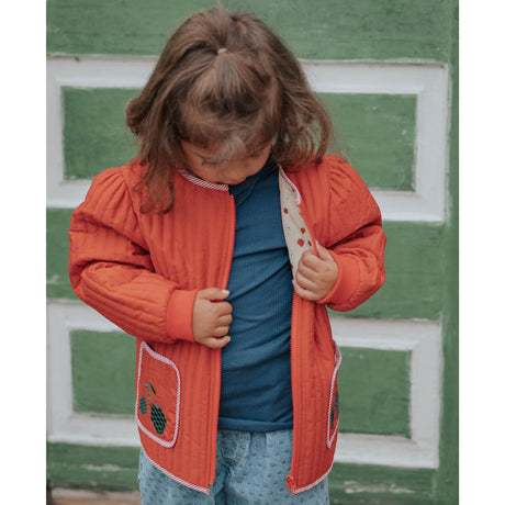 Fliink Pompeian Red Aop Kota Berry Jakke