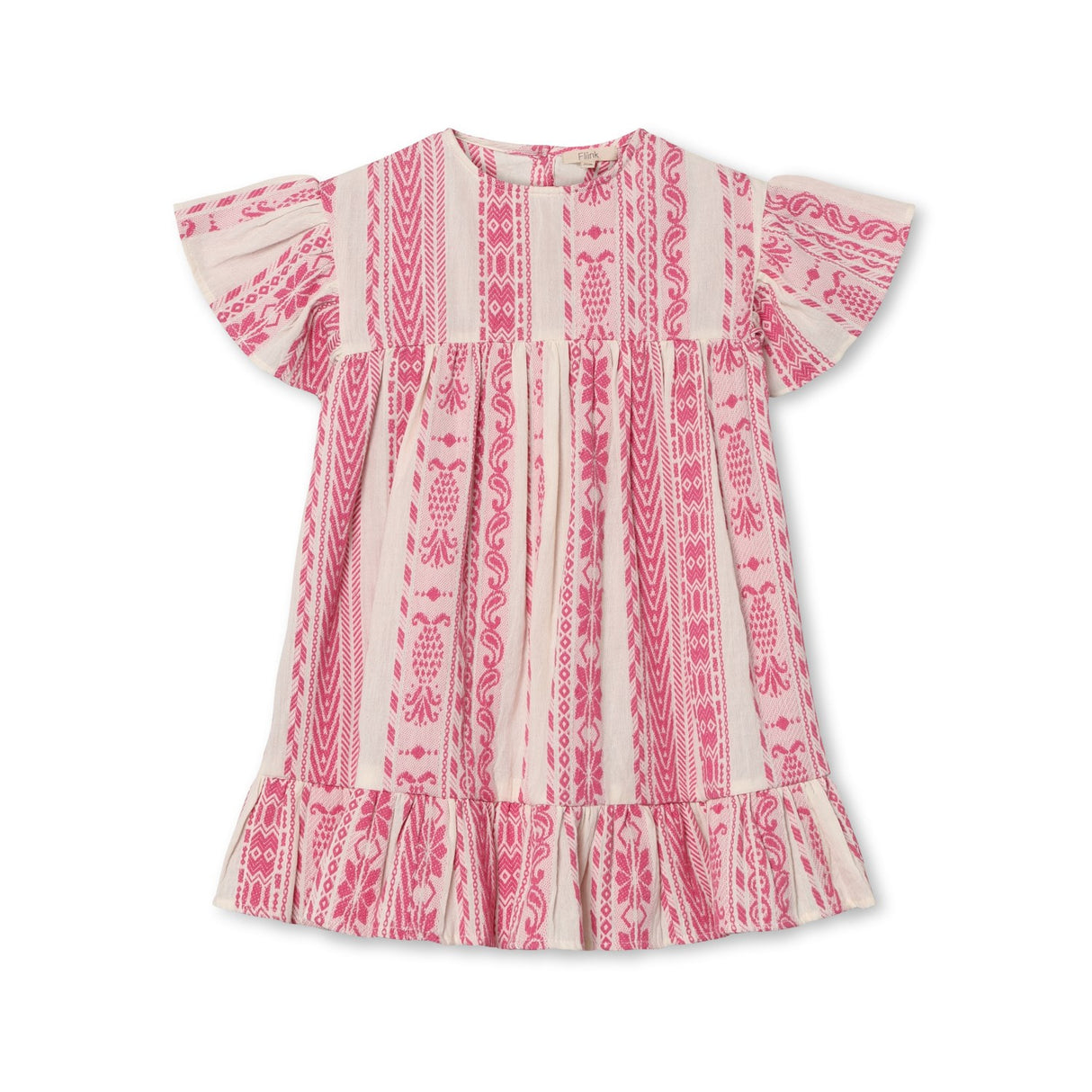 Fliink Cloud Dancer Pink Stripe Addie Kjole