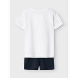 Name It Lucent White Nmmjaspen Ss Shorts Sett Pb