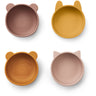 LIEWOOD Rose Mix Iggy Silicone Bowls 4-Pakke