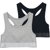 Name It Black Nkfshort Topp 2P Noos