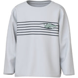Name It Bright White Croco Lines Nmmvagno Ls Loose Topp