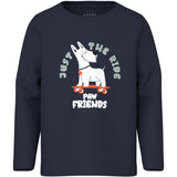 Name It Navy Blazer Skate Dog Nmmvux Ls Topp