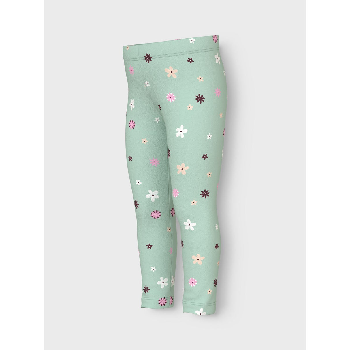 Name It Gossamer Green Flowers Nmfvivian Aop Leggings