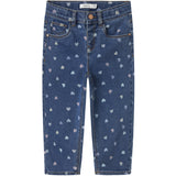 Name It Denim Blue Hearts Nmfbella Mom Shaped Jeans 3555-On Noos