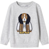 Name It Light Grey Melange Nmmkamden Ls Sweat Unb