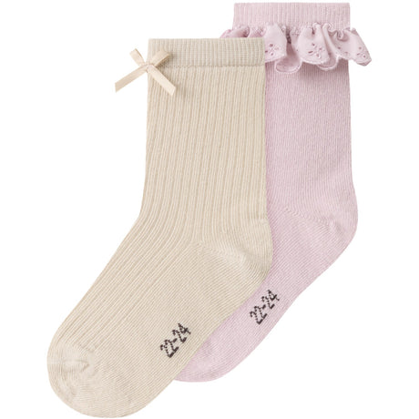 Name It Burnished Lilac Peyote Nmfkenna 2P Strømper