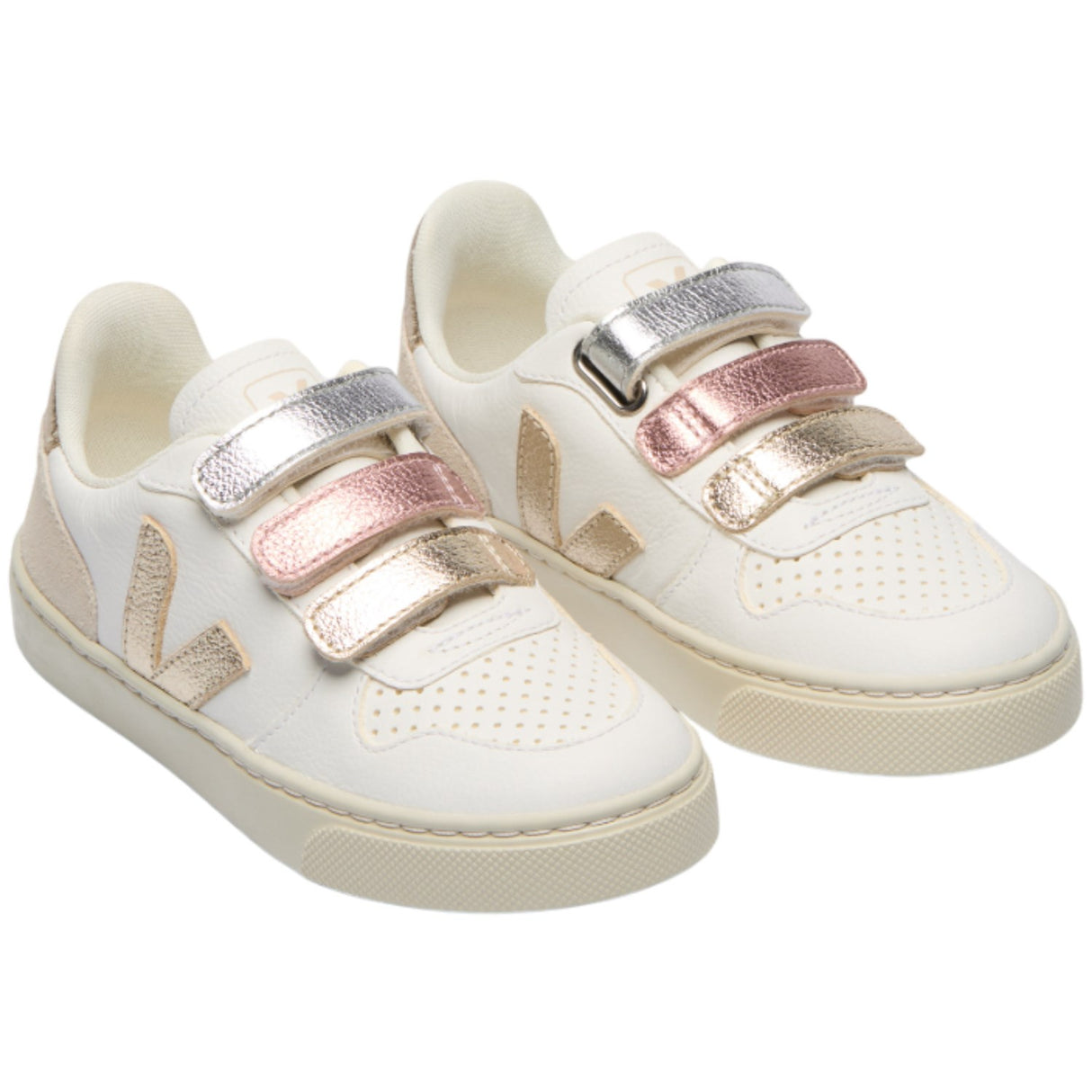 Veja Multico Extra White Shiny Small V-10 Sneakers