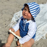 Petit Crabe Sapphire/White Raglan Uv-Skjorte L/S