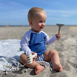 Petit Crabe Sapphire/White Raglan Uv-Skjorte L/S