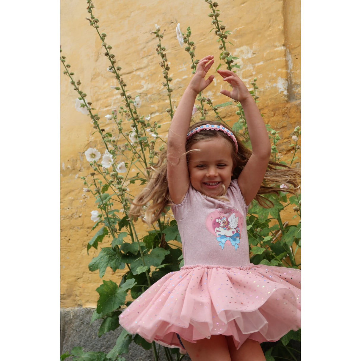 Konges Sløjd Fairy Etoile Holographic Pink Ada Fairy Ballerinasko Glitter Kjole