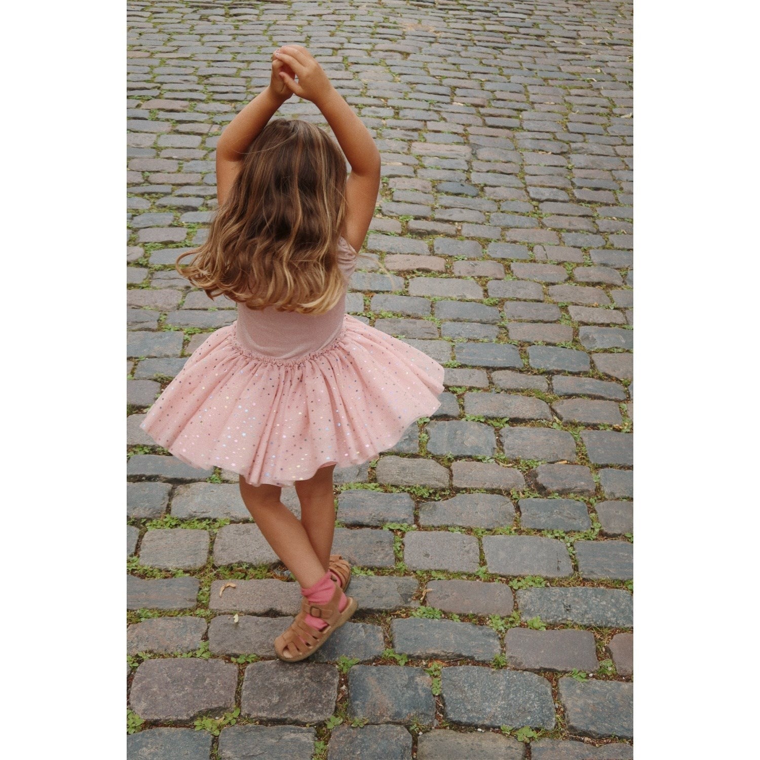Konges Sløjd Fairy Etoile Holographic Pink Ada Fairy Ballerinasko Glitter Kjole