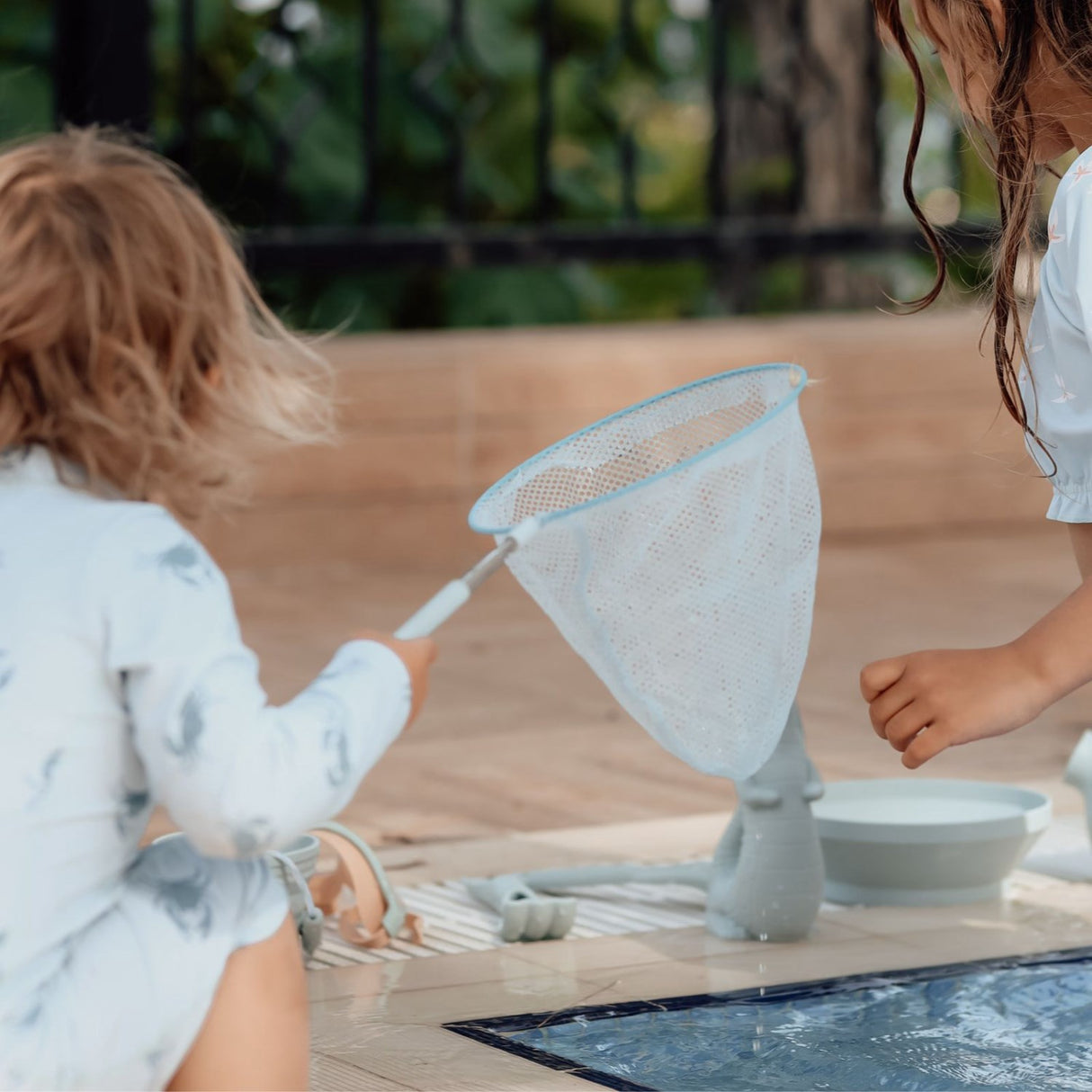 Scrunch & Follow The Duck Duck Egg Blue Bøtte Og Fiskenet Bundle